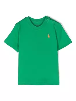 Ralph Lauren футболка с вышивкой Pony, зеленый
