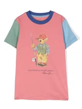 Ralph Lauren футболка в стиле колор-блок, розовый