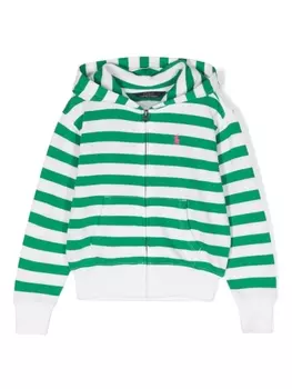 Ralph Lauren худи Polo Pony в полоску, белый