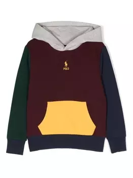 Ralph Lauren худи Polo Pony в стиле колор-блок, красный