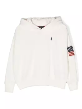 Ralph Lauren худи с нашивкой, белый