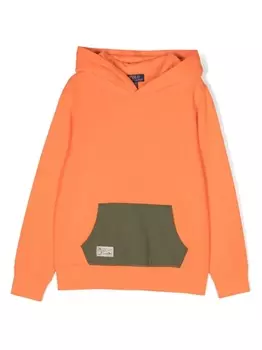 Ralph Lauren худи с нашивкой-логотипом, оранжевый