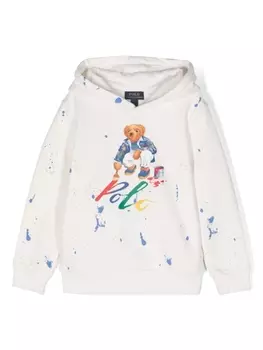 Ralph Lauren худи с принтом Teddy Bear, белый