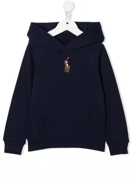 Ralph Lauren худи с вышитым логотипом, синий