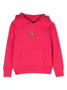 Ralph Lauren худи с вышивкой Polo Pony, розовый