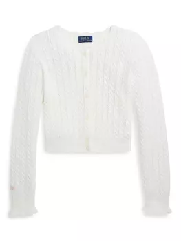 Ralph Lauren кардиган фактурной вязки, белый
