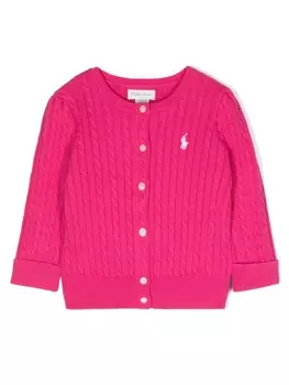Ralph Lauren кардиган фактурной вязки, розовый