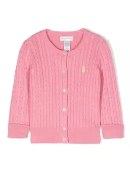 Ralph Lauren кардиган фактурной вязки, розовый