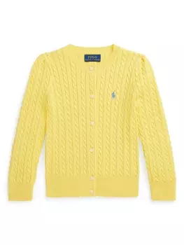Ralph Lauren кардиган фактурной вязки, желтый