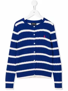 Ralph Lauren кардиган Polo Pony в полоску, синий