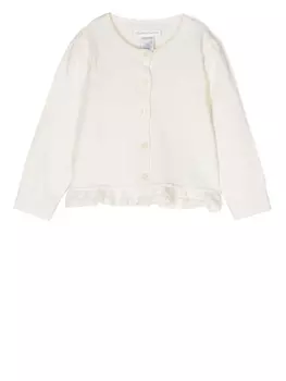 Ralph Lauren кардиган с оборками, нейтральный цвет