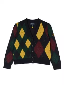 Ralph Lauren кардиган с узором аргайл, синий
