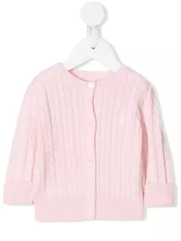 Ralph Lauren кардиган с вышитым логотипом, розовый