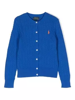 Ralph Lauren кардиган с вышитым логотипом, синий