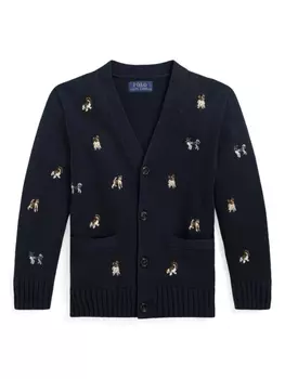 Ralph Lauren кардиган с вышивкой, синий