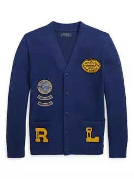 Ralph Lauren кардиган в технике пэчворк, синий