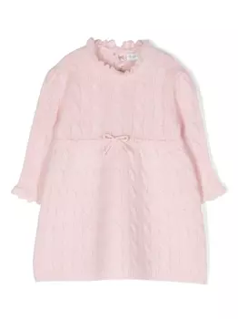 Ralph Lauren кашемировое платье фактурной вязки, розовый