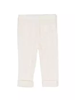 Ralph Lauren кашемировые брюки фактурной вязки, белый