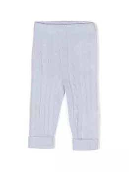 Ralph Lauren кашемировые легинсы фактурной вязки, синий
