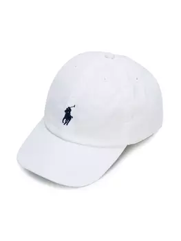 Ralph Lauren кепка с вышитым логотипом, белый