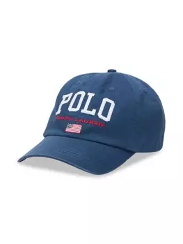Ralph Lauren Kids бейсболка с вышитым логотипом, синий