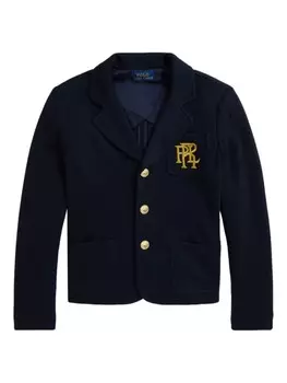 Ralph Lauren Kids блейзер с вышитым логотипом, синий