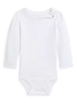 Ralph Lauren Kids боди с вышивкой Polo Pony, белый