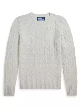 Ralph Lauren Kids джемпер фактурной вязки, серый