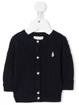 Ralph Lauren Kids джемпер Polo Pony фактурной вязки, синий