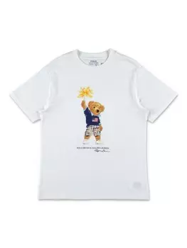 Ralph Lauren Kids футболка Polo Bear из хлопка, белый