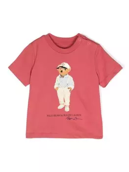 Ralph Lauren Kids футболка Polo Bear из хлопка, красный