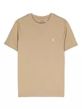 Ralph Lauren Kids футболка Polo Pony из хлопка, нейтральный цвет