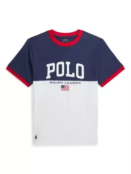 Ralph Lauren Kids футболка с логотипом, белый