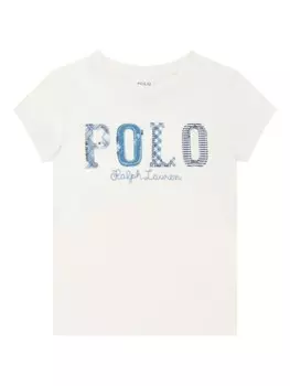 Ralph Lauren Kids футболка с логотипом, белый