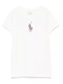 Ralph Lauren Kids футболка с логотипом Polo Pony, белый