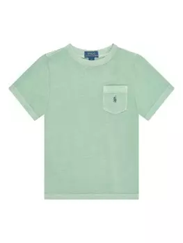 Ralph Lauren Kids футболка с логотипом Polo Pony, зеленый