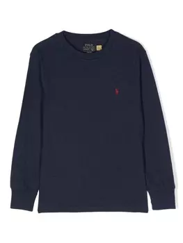 Ralph Lauren Kids футболка с логотипом Polo Pony, синий