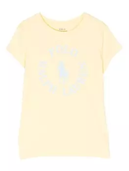 Ralph Lauren Kids футболка с логотипом, желтый