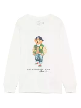 Ralph Lauren Kids футболка с мотивом Polo Bear, белый