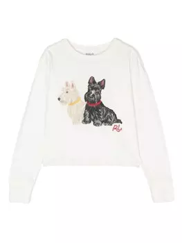 Ralph Lauren Kids футболка с принтом, белый