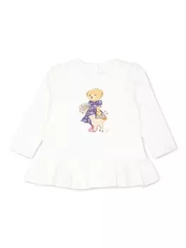 Ralph Lauren Kids футболка с принтом Polo Bear, белый
