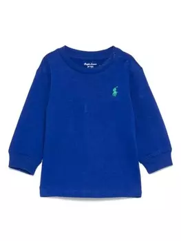Ralph Lauren Kids футболка с вышивкой Polo Pony, синий