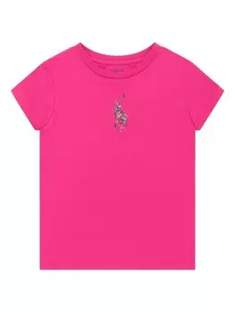 Ralph Lauren Kids футболка с вышивкой Polo Pony, розовый