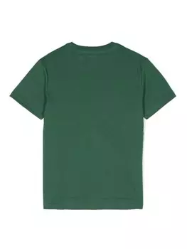 Ralph Lauren Kids футболка с вышивкой Polo Pony, зеленый