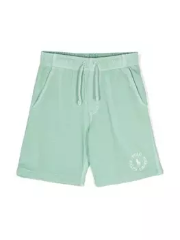 Ralph Lauren Kids хлопковые спортивные шорты с логотипом, зеленый