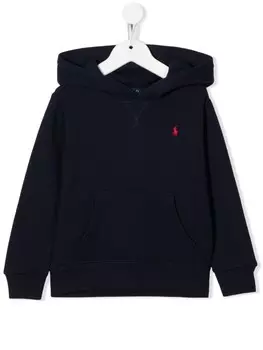 Ralph Lauren Kids худи с вышитым логотипом, синий