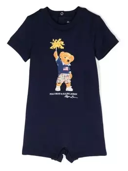 Ralph Lauren Kids комбинезон Polo Bear из хлопка, синий