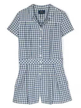 Ralph Lauren Kids комбинезон в клетку, синий