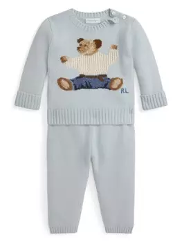 Ralph Lauren Kids комплект Teddy Bear с брюками, синий