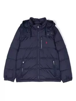Ralph Lauren Kids куртка с вышивкой Polo Pony, синий